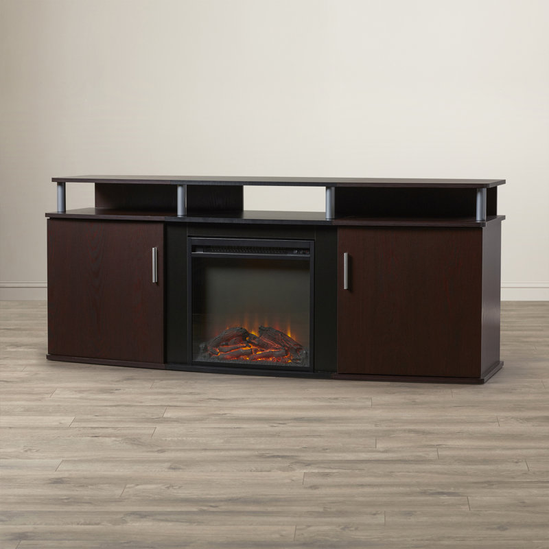 Wade Logan Elian TV Stand for TVs up to 70" with Fireplace Included